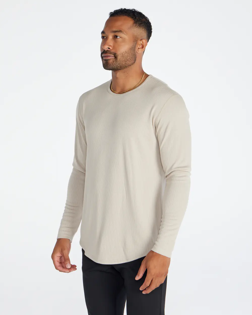 ae0699fd-a833-4a34-bb6f-9e59f2522320 Ribbed Long Sleeve Drop-Cut - Image 1