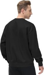 Men's Fleece Crewneck Sweatshirt Thick Loose fit Soft Basic Pullover Sweatshirt - Image 3