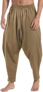 Men's Drawstring Aladdin Hippie Harem Pants Loose Drop Crotch Trousers