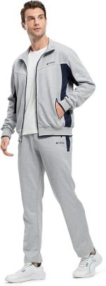 Men's Tracksuit Sweatsuits 2 Piece Set Athletic Jogging Gym Activewear Sweat Track Suits Sets - Image 3