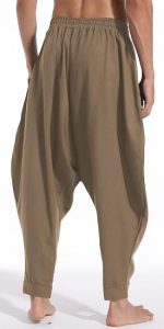 Men's Drawstring Aladdin Hippie Harem Pants Loose Drop Crotch Trousers - Image 3