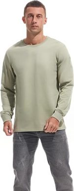 VEIISAR Men's Heavy Weight Crew Neck T-Shirt Mens Premium Cotton Tee