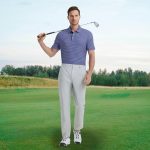 Mens Golf Shirt Short Sleeve Dry Fit Print Moisture Wicking Performance Patterns Collared Polo Shirt - Image 2