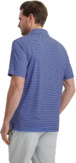 Mens Golf Shirt Short Sleeve Dry Fit Print Moisture Wicking Performance Patterns Collared Polo Shirt - Image 4