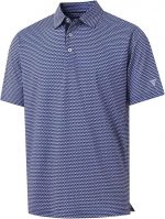 Mens Golf Shirt Short Sleeve Dry Fit Print Moisture Wicking Performance Patterns Collared Polo Shirt
