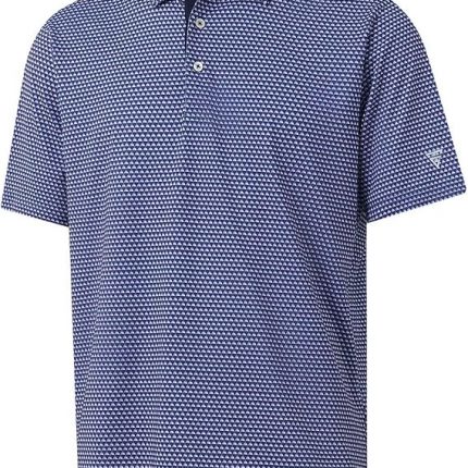 Mens Golf Shirt Short Sleeve Dry Fit Print Moisture Wicking Performance Patterns Collared Polo Shirt