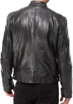Men's Black Genuine Lambskin Leather Biker Jacket VINTAGE REAL BROWN MOTORCYCLE JACKETS FOR MEN - Image 2