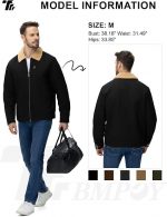 Men's Winter Jacket Thick Sherpa Fleece Lined Cotton Full Zip Warm Cargo Zipper Pockets Trucker Work Thermal - Image 2