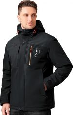 Men's Thermal Waterproof Windproof Jacket Hooded Insulated, Lightweight Winter Snow Coat with Multiple Pockets - Image 4