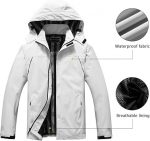 Men's Waterproof Raincoat Windbreaker Lightweight Rain Jacket with Detachable Hood - Image 2