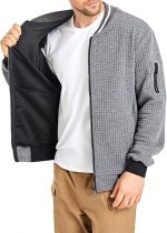 Mens Lightweight Jacket Casual Bomber Jacket Varsity Coat - Image 3