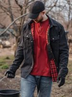 Men's Lightweight Long Sleeved Snap Plaid Western Cowboy Flannel Lined Shirts Jackets - Image 3