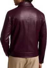Classic Polo Collar Leather Jacket Men-Work Jackets Turndown Collar Business Casual - Image 4