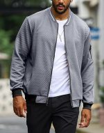 Mens Loose Fit Lightweight Jacket Casual Stylish bomber Jacket - Image 3