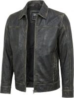 Mens Leather Jacket - Real Lambskin Classic Vintage Style Leather Jackets For Men Brown Leather Jacket for Mens - Image 3