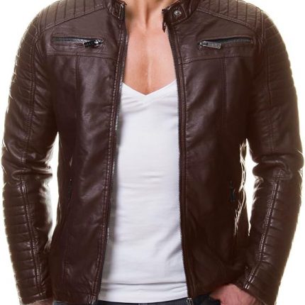 Men's Black REAL Lambskin Leather Biker Jacket VINTAGE GENUINE MOTORCYCLE JACKETS FOR MEN
