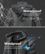 Men's Mountain Ski Jacket Waterproof Winter Coat Warm Snowboarding Jacket Snow Windbreaker Hooded for Hiking - Image 5