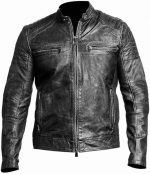 Men's Black & BROWN Genuine Lambskin Leather Biker Jacket VINTAGE REAL MOTORCYCLE JACKETS FOR MEN