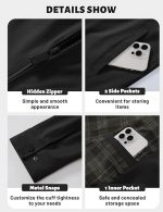 Men's Lightweight Jackets Full Zip Laydown Collar Windbreaker Jacket Casual Golf Light Coat with Pockets - Image 6