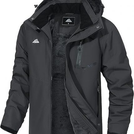 Men's Mountain Ski Jacket Waterproof Winter Coat Warm Snowboarding Jacket Snow Windbreaker Hooded for Hiking