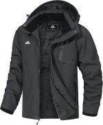 Men's Mountain Ski Jacket Waterproof Winter Coat Warm Snowboarding Jacket Snow Windbreaker Hooded for Hiking