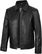 Decrum Vintage Style Mens Leather Jacket - Real Lambskin Classic Shirt Collar Leather Jackets for Men 3.8 3.8 out of 5 stars   (55) - Image 3