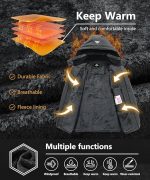 Men's Mountain Ski Jacket Waterproof Winter Coat Warm Snowboarding Jacket Snow Windbreaker Hooded for Hiking - Image 2