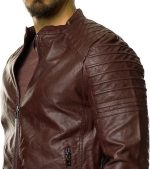 Men's Black REAL Lambskin Leather Biker Jacket VINTAGE GENUINE MOTORCYCLE JACKETS FOR MEN - Image 2