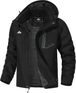 Men's Mountain Ski Jacket Waterproof Winter Coat Warm Snowboarding Jacket Snow Windbreaker Hooded for Hiking