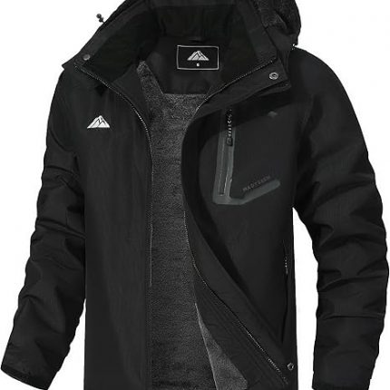 Men's Mountain Ski Jacket Waterproof Winter Coat Warm Snowboarding Jacket Snow Windbreaker Hooded for Hiking