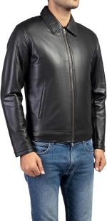 Jild Polo Collar Premium Leather Jacket Men - Old School Classic Style Everyday Wear Real Lambskin Mens Leather Jacket - Image 4