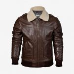Men's Leather Bomber Aviator Jacket – Top Grain New Zealand Lambskin Leather with Diamond Quilted Lining - Image 3
