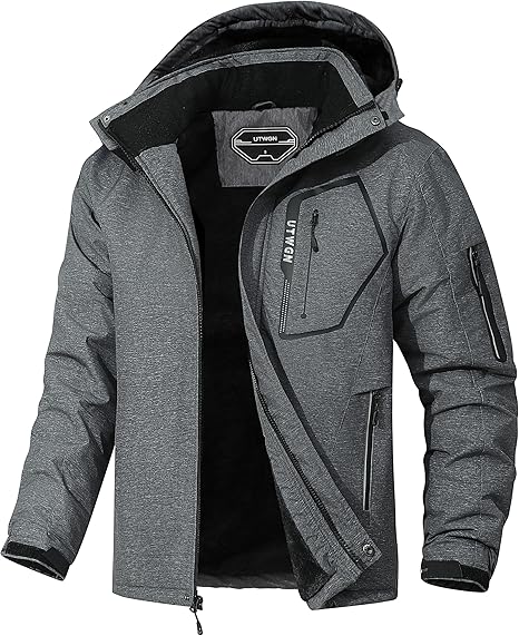91TFWawdo9L._AC_SX466_ Men's Ski Jacket – Waterproof Warm Snow Coat | Perfect for skiing, snowboarding, winter hiking, and outdoor work. Keeps you warm & dry on job. Built for cold-weather action - Image 1