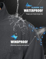 Men's Fleece Lined Softshell Jacket Lightweight Waterproof Windbreaker Zip Up Winter Rain Coat Tactical Hiking - Image 2